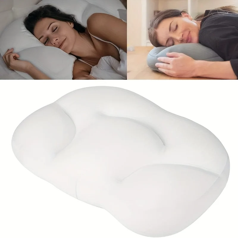 1 Stück Schlafkissen, weiches Bettkissen, mikroeiförmige Kissen, atmungsaktives Nackenkissen aus Schaumstoff, 3D-Rundum-Tiefschlafkissen für Männer und Frauen
