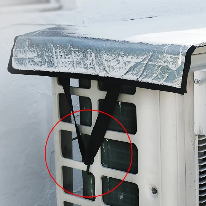 1 Stück Klimaanlagen-Regenschirm, 2-lagige Aluminium-Klimaanlagen-Außen-Thermoabdeckung, minimaler Kontrast, Zurückhaltung, Klimaanlage, Zuhause, Außenabdeckung, Klimaanlagen-Schutz