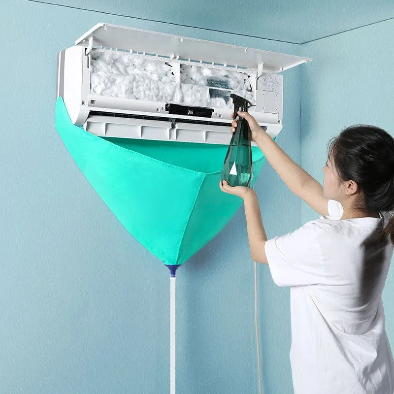 1-teiliges Komplett-Reinigungsset für Klimaanlagen – inklusive Staubschutz, Wasserbeutel und allgemeinen Reinigungsutensilien – perfekt für wandmontierte Geräte – sorgen Sie dafür, dass Ihre Klimaanlage effizient läuft und verbessern Sie die Luftqualität