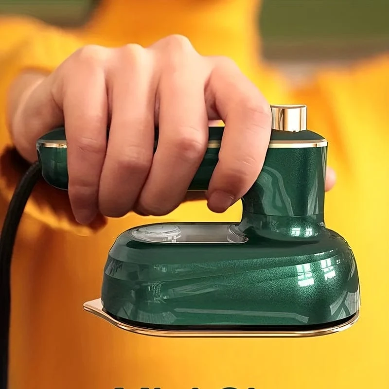 1 Stück Bügelmaschine, elektrisches Bügeleisen, erhältlich in 2 Farben, mit integriertem 50-ml-Wassertank, einem um 180° faltbaren Mini-Bügeleisen, schnelles Aufheizen, schnelle Faltenentfernung, perfekt für Zuhause und auf Reisen, unverzichtbar