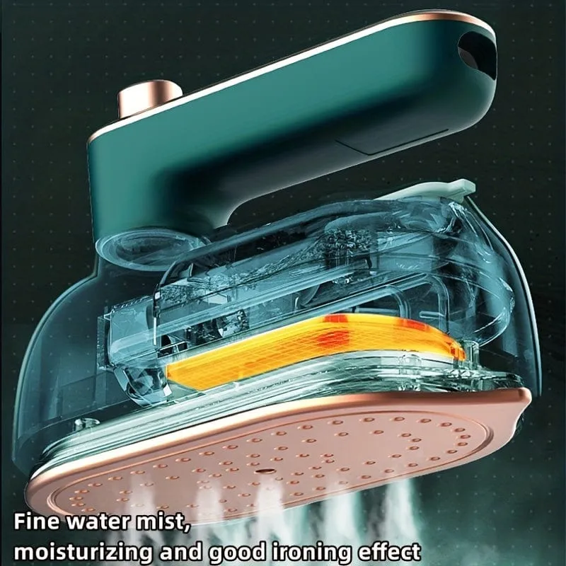 1 Stück Bügelmaschine, elektrisches Bügeleisen, erhältlich in 2 Farben, mit integriertem 50-ml-Wassertank, einem um 180° faltbaren Mini-Bügeleisen, schnelles Aufheizen, schnelle Faltenentfernung, perfekt für Zuhause und auf Reisen, unverzichtbar