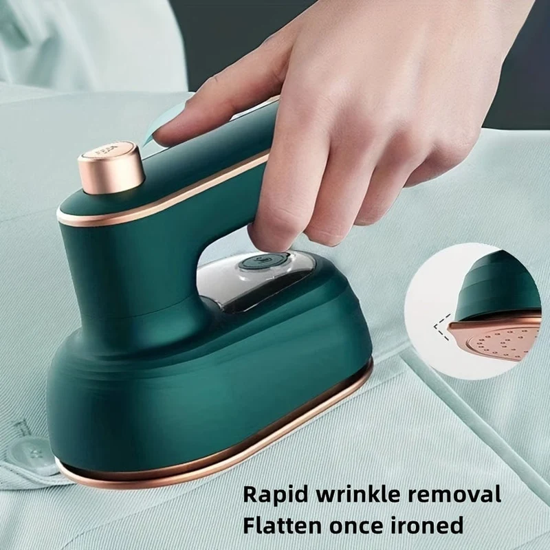 1 Stück Bügelmaschine, elektrisches Bügeleisen, erhältlich in 2 Farben, mit integriertem 50-ml-Wassertank, einem um 180° faltbaren Mini-Bügeleisen, schnelles Aufheizen, schnelle Faltenentfernung, perfekt für Zuhause und auf Reisen, unverzichtbar