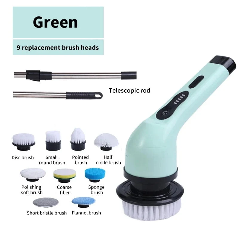 9-in-1 elektrische Reinigungsbürste, elektrische Schleuder-Reinigungswäscher, elektrische Reinigungswerkzeuge, Salon, Küche, Badezimmer, Reinigungsgeräte
