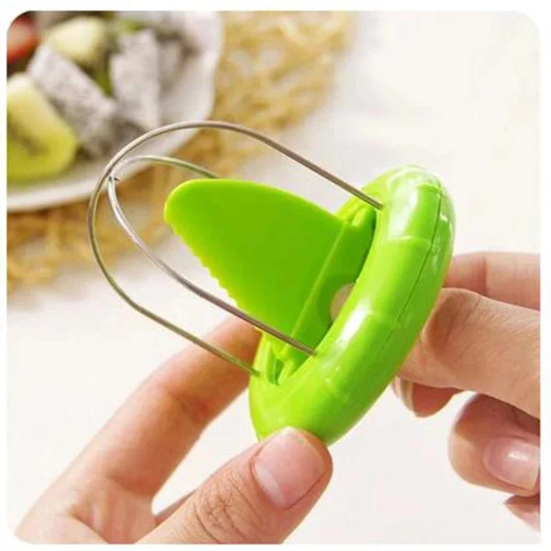 Fast Fruit Kiwi Cutter Peeler Slicer Küchenhelfer Edelstahl Kiwi Peeling Tools Küche Obstsalat Küchenzubehör