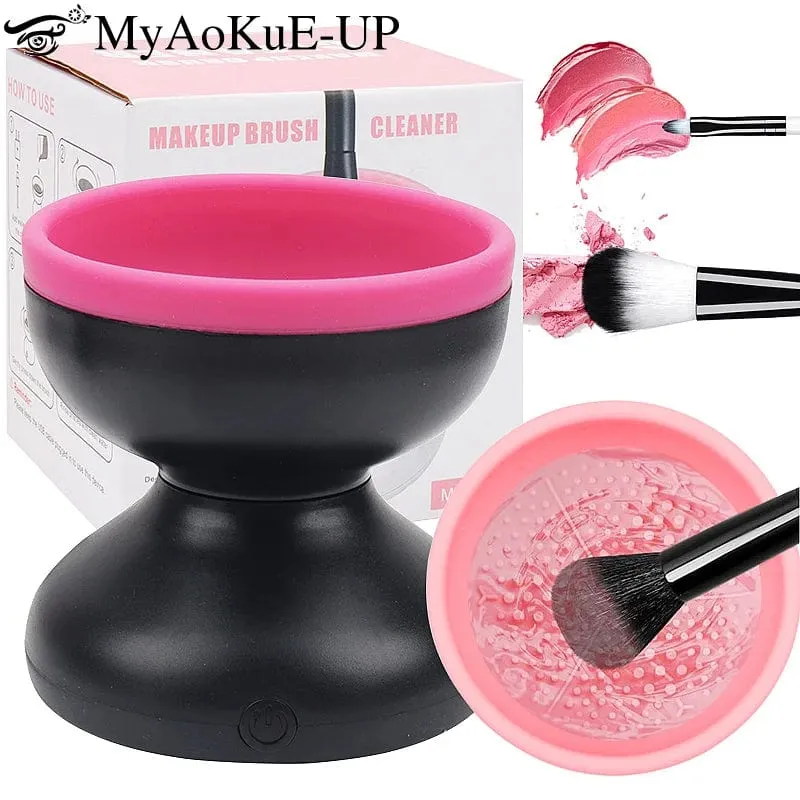 Tragbarer USB-Make-up-Pinsel-Reiniger aus Silikon, elektrischer Kosmetikpinsel-Reinigungstrockner, Werkzeug, automatisches Waschspinner-Gadget
