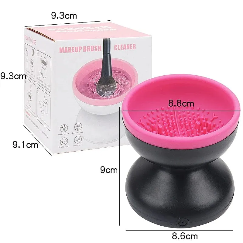 Tragbarer USB-Make-up-Pinsel-Reiniger aus Silikon, elektrischer Kosmetikpinsel-Reinigungstrockner, Werkzeug, automatisches Waschspinner-Gadget