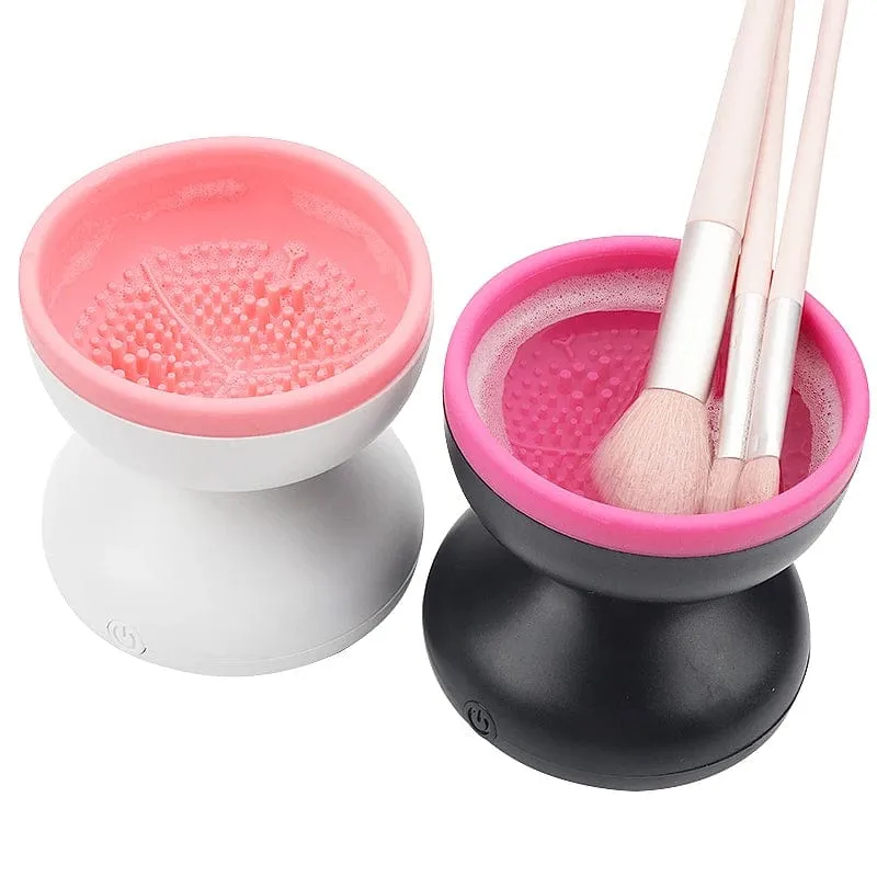 Tragbarer USB-Make-up-Pinsel-Reiniger aus Silikon, elektrischer Kosmetikpinsel-Reinigungstrockner, Werkzeug, automatisches Waschspinner-Gadget