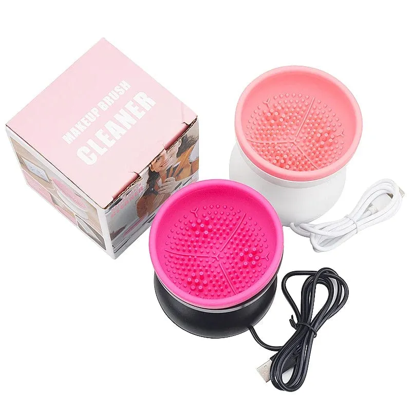 Tragbarer USB-Make-up-Pinsel-Reiniger aus Silikon, elektrischer Kosmetikpinsel-Reinigungstrockner, Werkzeug, automatisches Waschspinner-Gadget