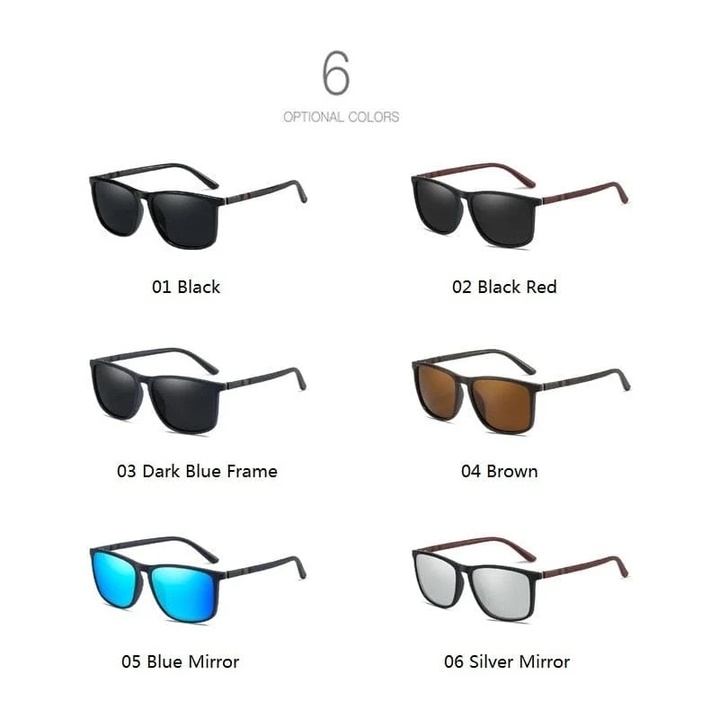 Luxus Quadratische Vintage Polarisierte Sonnenbrille Für Männer Frauen Mode Reisen Fahren Anti-Glare Sonnenbrille Männliche TR90 Brillen UV400
