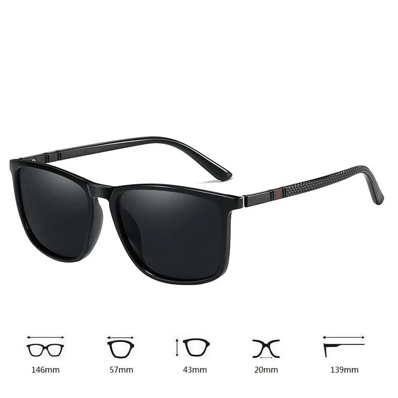 Luxus Quadratische Vintage Polarisierte Sonnenbrille Für Männer Frauen Mode Reisen Fahren Anti-Glare Sonnenbrille Männliche TR90 Brillen UV400