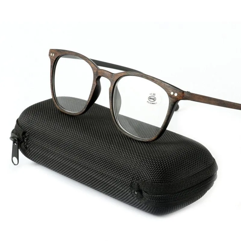 Zilead Holzimitat Kunststoff Lesebrille Frauen & Männer Harz HD Presbyopie Brille Unisex Dioptrien + 1.0 + 1.5 + 2.0 + 2.5 + 3.0 + 3.5 + 4.0