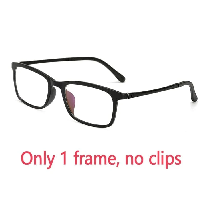 Ralferty Polarisierte Sonnenbrille Männer Frauen 5 in 1 magnetischer Clip auf Brille TR90 optische Brillenfassungen Magnetclips