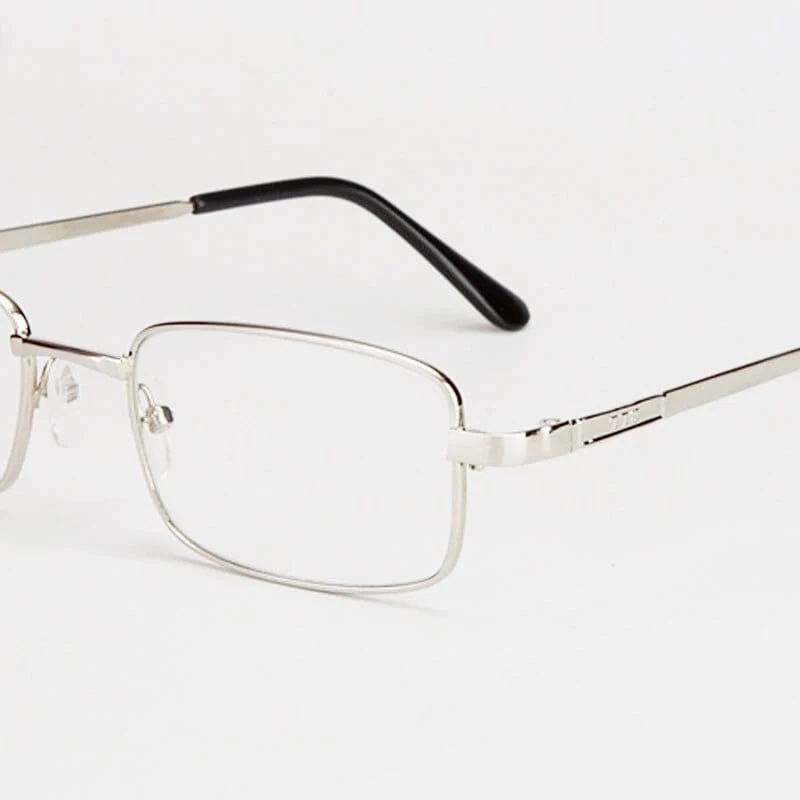 Echtglaslinse Lesebrille Männer Frauen Quadratisch Vollformat Presbyopie Brille Kratzfeste Dioptrienbrille +1.5 2.0 2.5