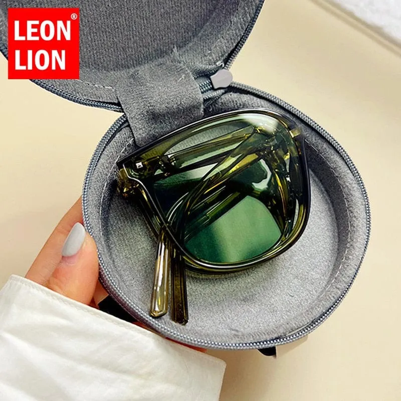 LeonLion Falten Vintage Sonnenbrille Frauen Luxus Marke Brillen für Frauen/Männer Mode Gläser Frauen 2022 Gafas De Sol Hombre UV400