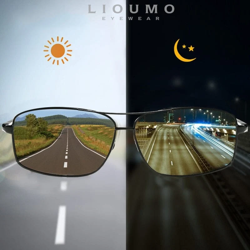 LIOUMO Top Photochrome Sonnenbrille Männer Frauen Polarisierte Chamäleonbrille Autofahrerbrille Blendfreie Sonnenbrille zonnebril heren