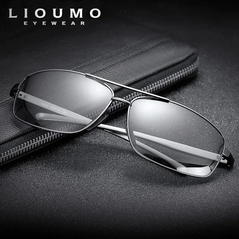 LIOUMO Top Photochrome Sonnenbrille Männer Frauen Polarisierte Chamäleonbrille Autofahrerbrille Blendfreie Sonnenbrille zonnebril heren