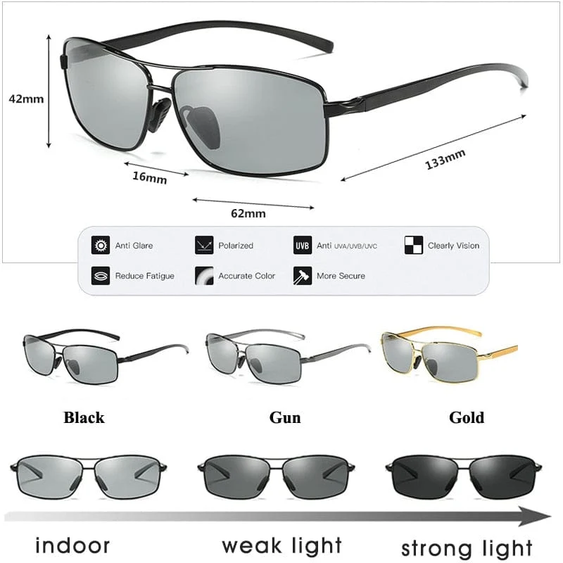 LIOUMO Top Photochrome Sonnenbrille Männer Frauen Polarisierte Chamäleonbrille Autofahrerbrille Blendfreie Sonnenbrille zonnebril heren