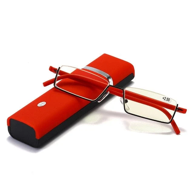 2021 Männer Halbrahmen Comfy Light Lesebrille Tragbare Mode Unisex Brillen Grad +1 + 1.5 + 2 + 2.5 + 3 + 3.5 + 4 Presbyopie-Brille