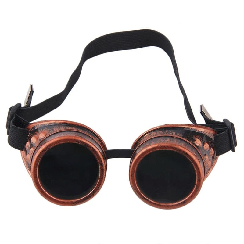Retro Runde Metall Steampunk Männer Sonnenbrille Frauen Schweißen Mode Cyber ​​Brille Verstellbarer Gürtel Vintage Shades