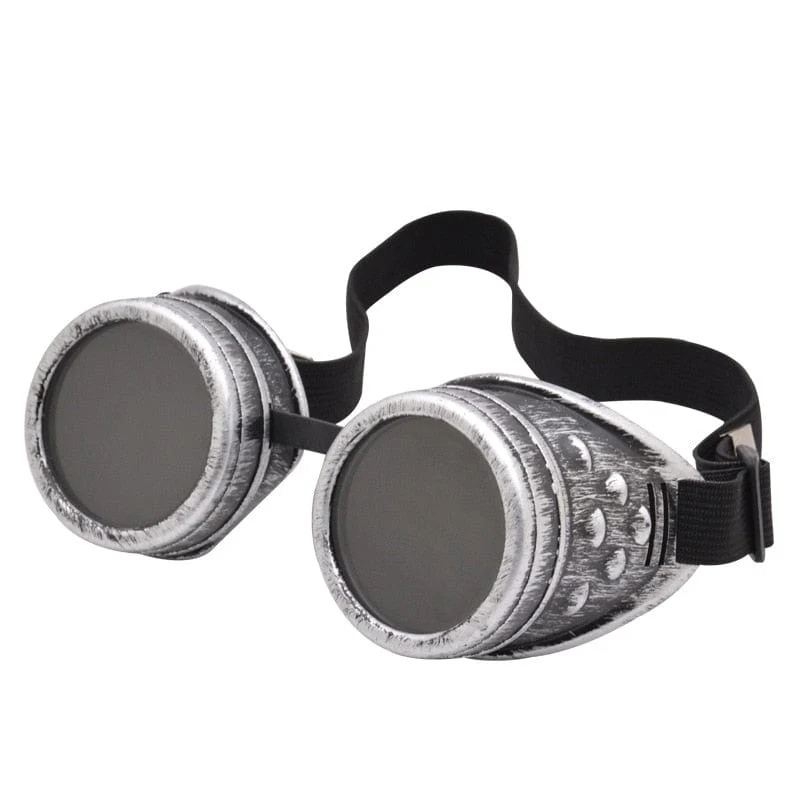 Retro Runde Metall Steampunk Männer Sonnenbrille Frauen Schweißen Mode Cyber ​​Brille Verstellbarer Gürtel Vintage Shades