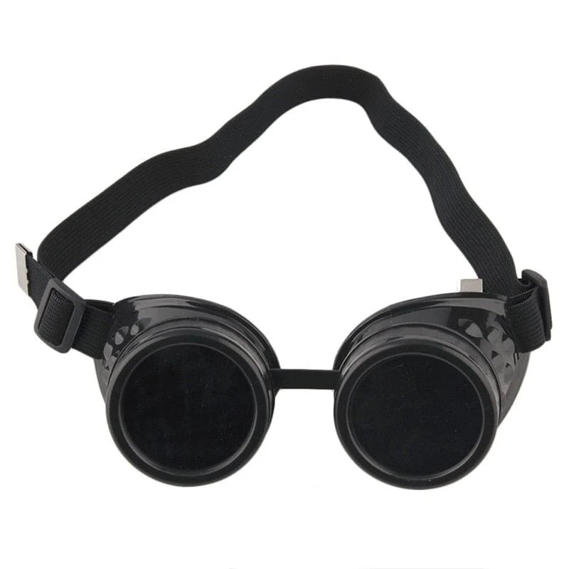 Retro Runde Metall Steampunk Männer Sonnenbrille Frauen Schweißen Mode Cyber ​​Brille Verstellbarer Gürtel Vintage Shades