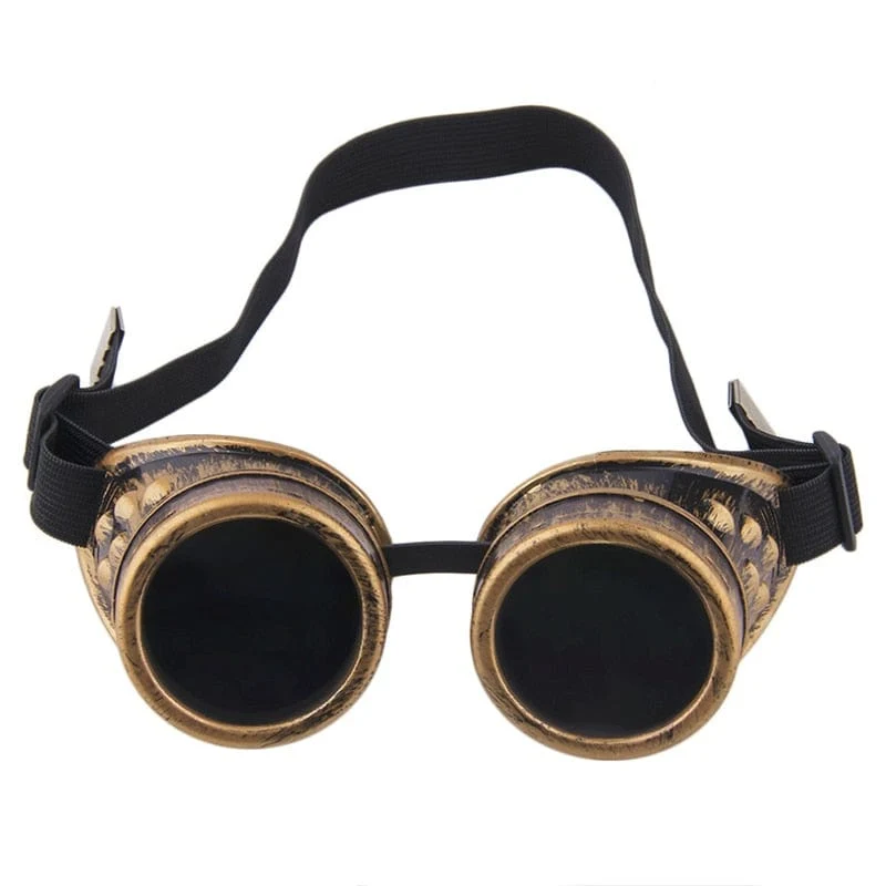 Retro Runde Metall Steampunk Männer Sonnenbrille Frauen Schweißen Mode Cyber ​​Brille Verstellbarer Gürtel Vintage Shades