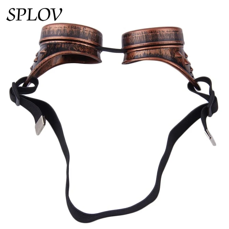 Retro Runde Metall Steampunk Männer Sonnenbrille Frauen Schweißen Mode Cyber ​​Brille Verstellbarer Gürtel Vintage Shades