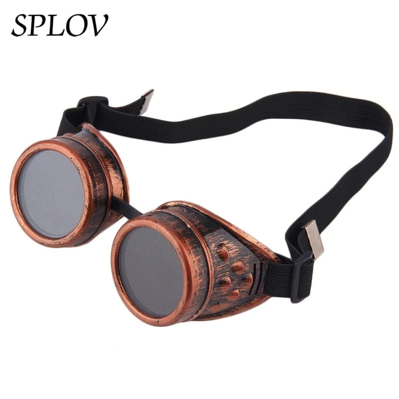 Retro Runde Metall Steampunk Männer Sonnenbrille Frauen Schweißen Mode Cyber ​​Brille Verstellbarer Gürtel Vintage Shades
