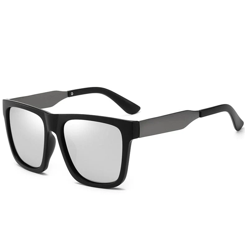 Quadratische polarisierte Retro-Sonnenbrille für Herren zum Autofahren, hochwertige UV400-Schutz-Übergröße, modische Sonnenbrille für Herren mit weitem Bein
