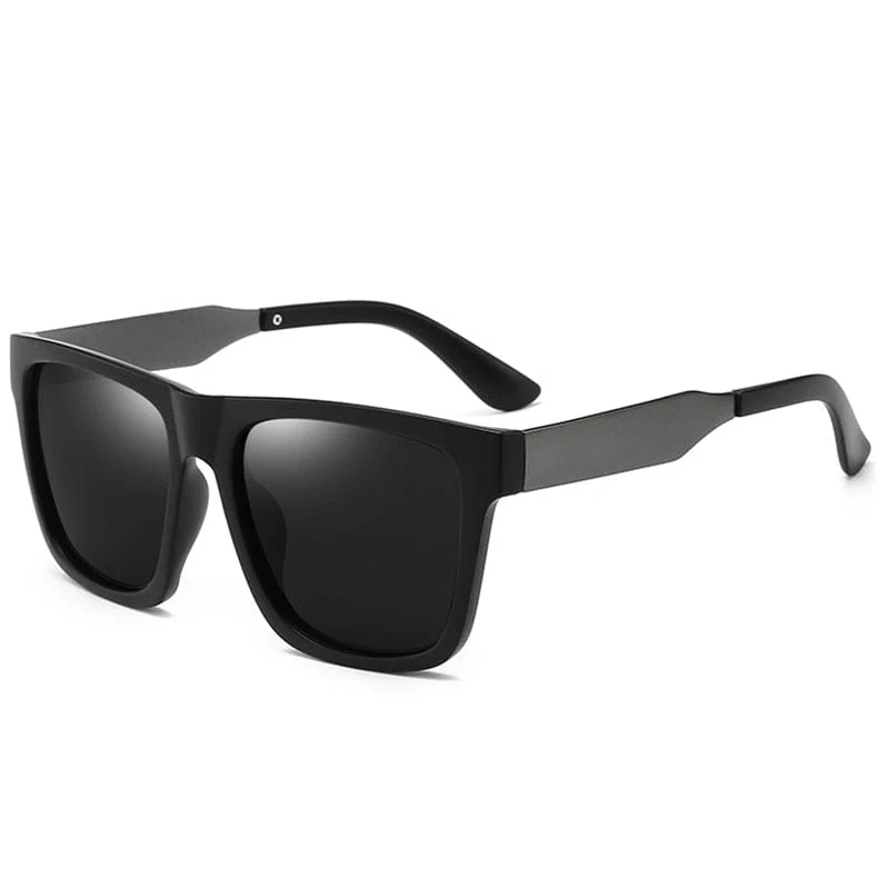 Quadratische polarisierte Retro-Sonnenbrille für Herren zum Autofahren, hochwertige UV400-Schutz-Übergröße, modische Sonnenbrille für Herren mit weitem Bein
