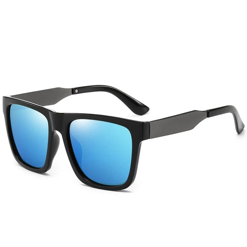 Quadratische polarisierte Retro-Sonnenbrille für Herren zum Autofahren, hochwertige UV400-Schutz-Übergröße, modische Sonnenbrille für Herren mit weitem Bein