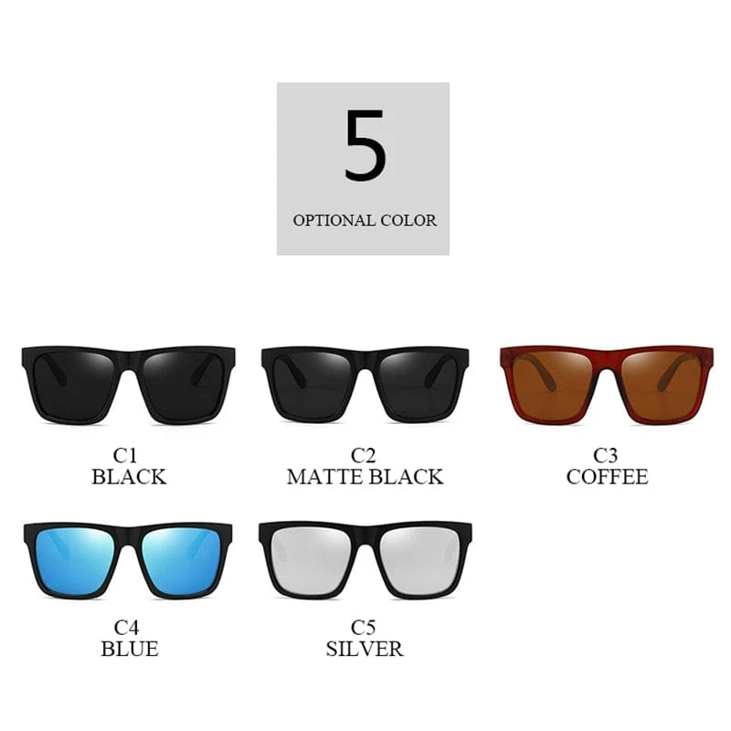 Quadratische polarisierte Retro-Sonnenbrille für Herren zum Autofahren, hochwertige UV400-Schutz-Übergröße, modische Sonnenbrille für Herren mit weitem Bein