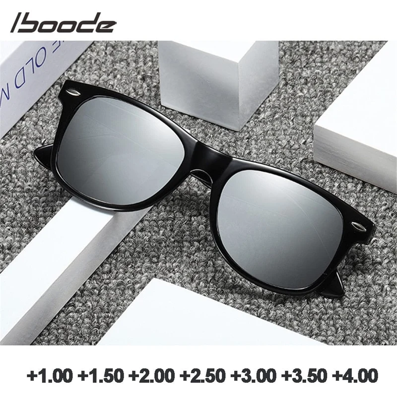 iboode Polarisierte Lesebrille für Herren, fürs Autofahren, Reisen, klassisch, Retro, Presbyopie-Schutzbrille, UV400-Sonnenbrille, Dioptrien +1.0