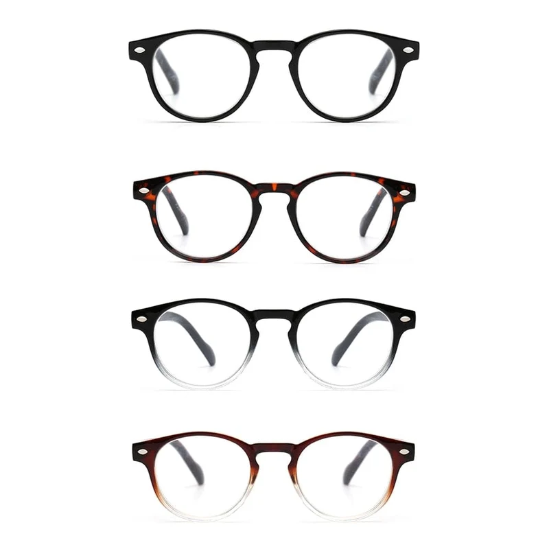JM Federscharnier Damen Herren Lesebrille Runde Lupe Dioptrien Presbyopie Brille