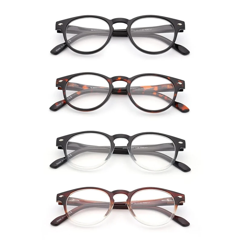 JM Federscharnier Damen Herren Lesebrille Runde Lupe Dioptrien Presbyopie Brille