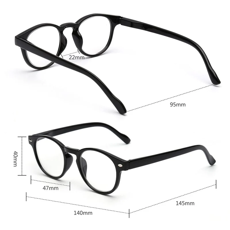 JM Federscharnier Damen Herren Lesebrille Runde Lupe Dioptrien Presbyopie Brille