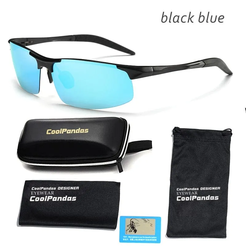 Aluminium-Magnesium-Männer polarisierte Sonnenbrille Aviation HD Fahren Sonnenbrille männliche Sport-Sonnenbrille lunette soleil homme oculos