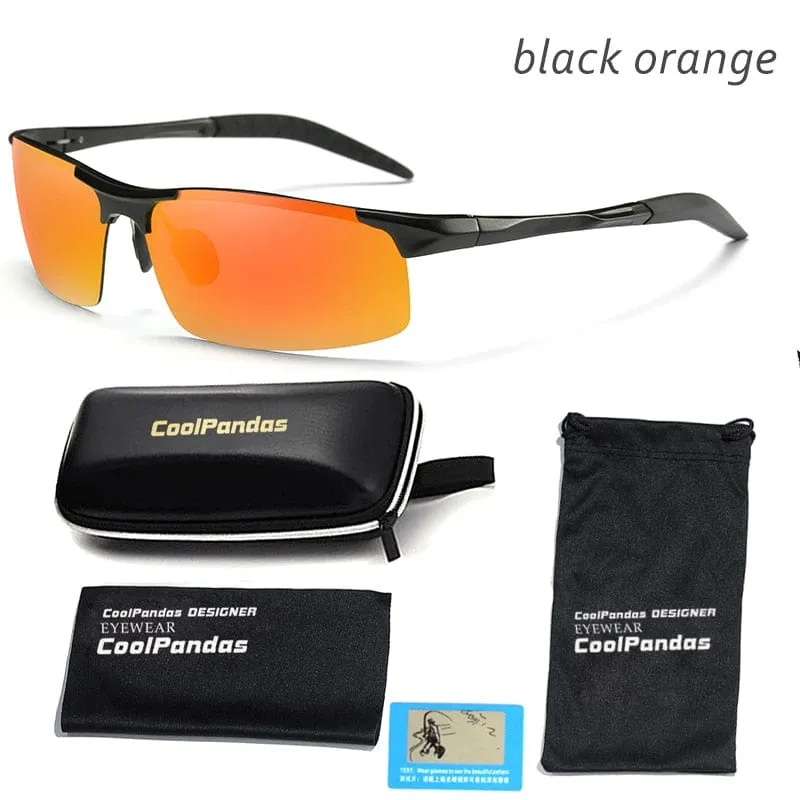 Aluminium-Magnesium-Männer polarisierte Sonnenbrille Aviation HD Fahren Sonnenbrille männliche Sport-Sonnenbrille lunette soleil homme oculos