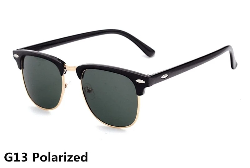 Klassische polarisierte Markendesigner-Sonnenbrille Männer Frauen Retro hochwertige Sonnenbrille Niet weiblich männlich Mode Spiegel Sonnenbrille