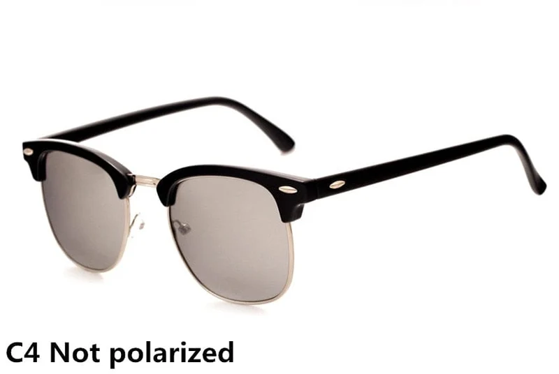 Klassische polarisierte Markendesigner-Sonnenbrille Männer Frauen Retro hochwertige Sonnenbrille Niet weiblich männlich Mode Spiegel Sonnenbrille