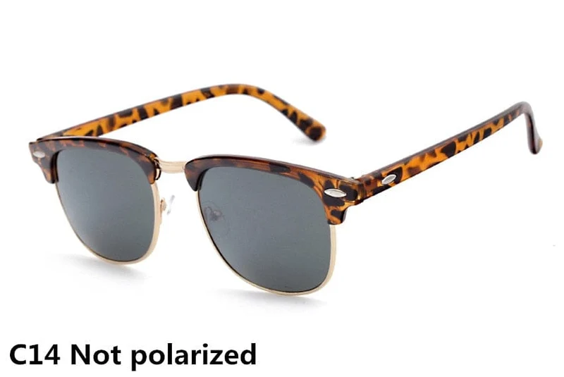 Klassische polarisierte Markendesigner-Sonnenbrille Männer Frauen Retro hochwertige Sonnenbrille Niet weiblich männlich Mode Spiegel Sonnenbrille