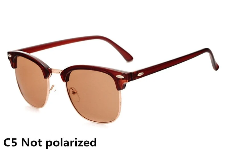 Klassische polarisierte Markendesigner-Sonnenbrille Männer Frauen Retro hochwertige Sonnenbrille Niet weiblich männlich Mode Spiegel Sonnenbrille