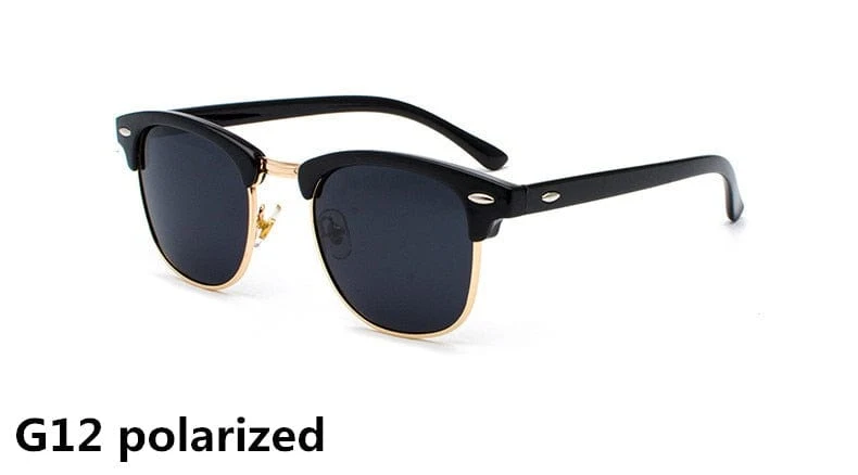 Klassische polarisierte Markendesigner-Sonnenbrille Männer Frauen Retro hochwertige Sonnenbrille Niet weiblich männlich Mode Spiegel Sonnenbrille