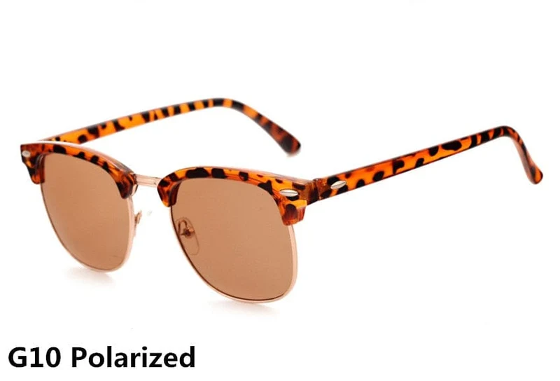Klassische polarisierte Markendesigner-Sonnenbrille Männer Frauen Retro hochwertige Sonnenbrille Niet weiblich männlich Mode Spiegel Sonnenbrille