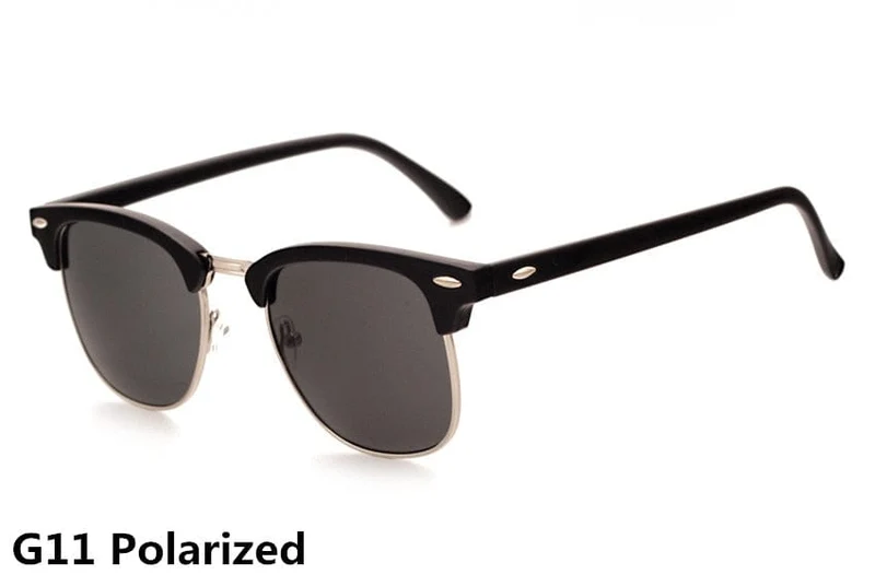 Klassische polarisierte Markendesigner-Sonnenbrille Männer Frauen Retro hochwertige Sonnenbrille Niet weiblich männlich Mode Spiegel Sonnenbrille