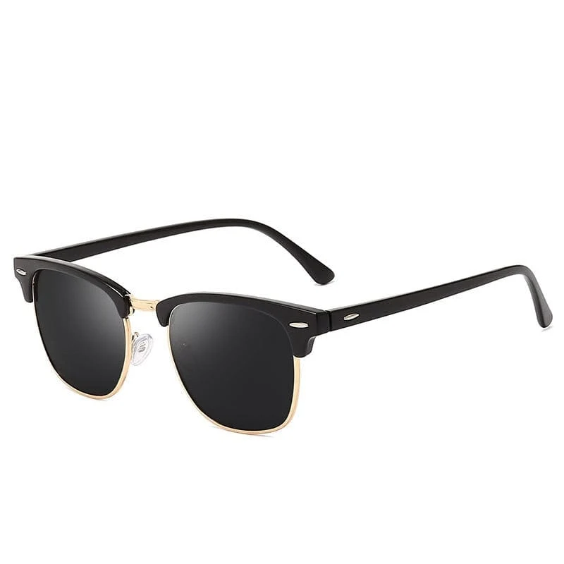 Klassische polarisierte Markendesigner-Sonnenbrille Männer Frauen Retro hochwertige Sonnenbrille Niet weiblich männlich Mode Spiegel Sonnenbrille