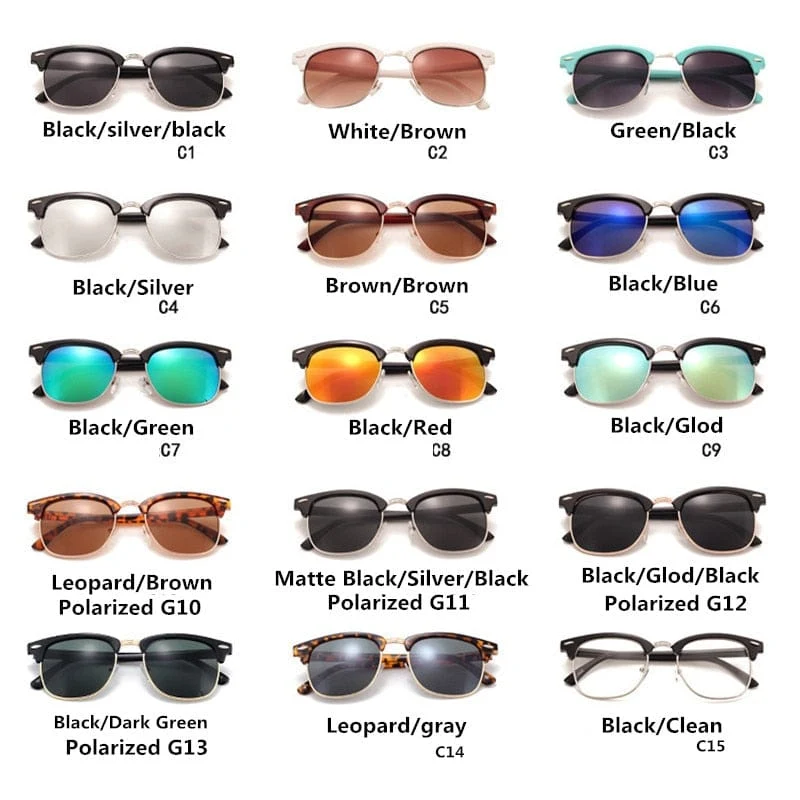 Klassische polarisierte Markendesigner-Sonnenbrille Männer Frauen Retro hochwertige Sonnenbrille Niet weiblich männlich Mode Spiegel Sonnenbrille