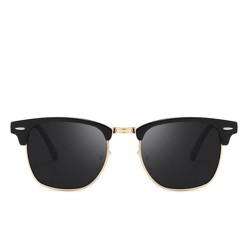 Klassische polarisierte Markendesigner-Sonnenbrille Männer Frauen Retro hochwertige Sonnenbrille Niet weiblich männlich Mode Spiegel Sonnenbrille