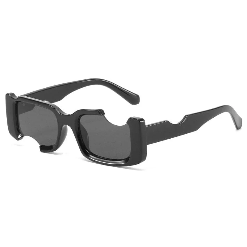 Kleine rechteckige Sonnenbrille für Herren und Damen, Vintage, quadratisch, schwarz, mit Farbverlauf, Sonnenbrille, modische Persönlichkeit, Retro-Markenbrille
