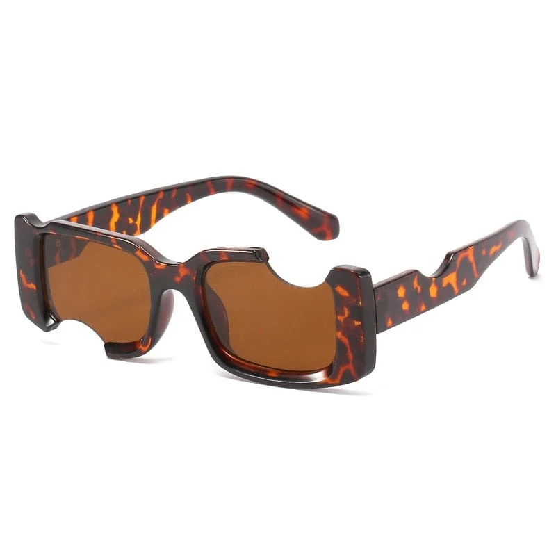 Kleine rechteckige Sonnenbrille für Herren und Damen, Vintage, quadratisch, schwarz, mit Farbverlauf, Sonnenbrille, modische Persönlichkeit, Retro-Markenbrille